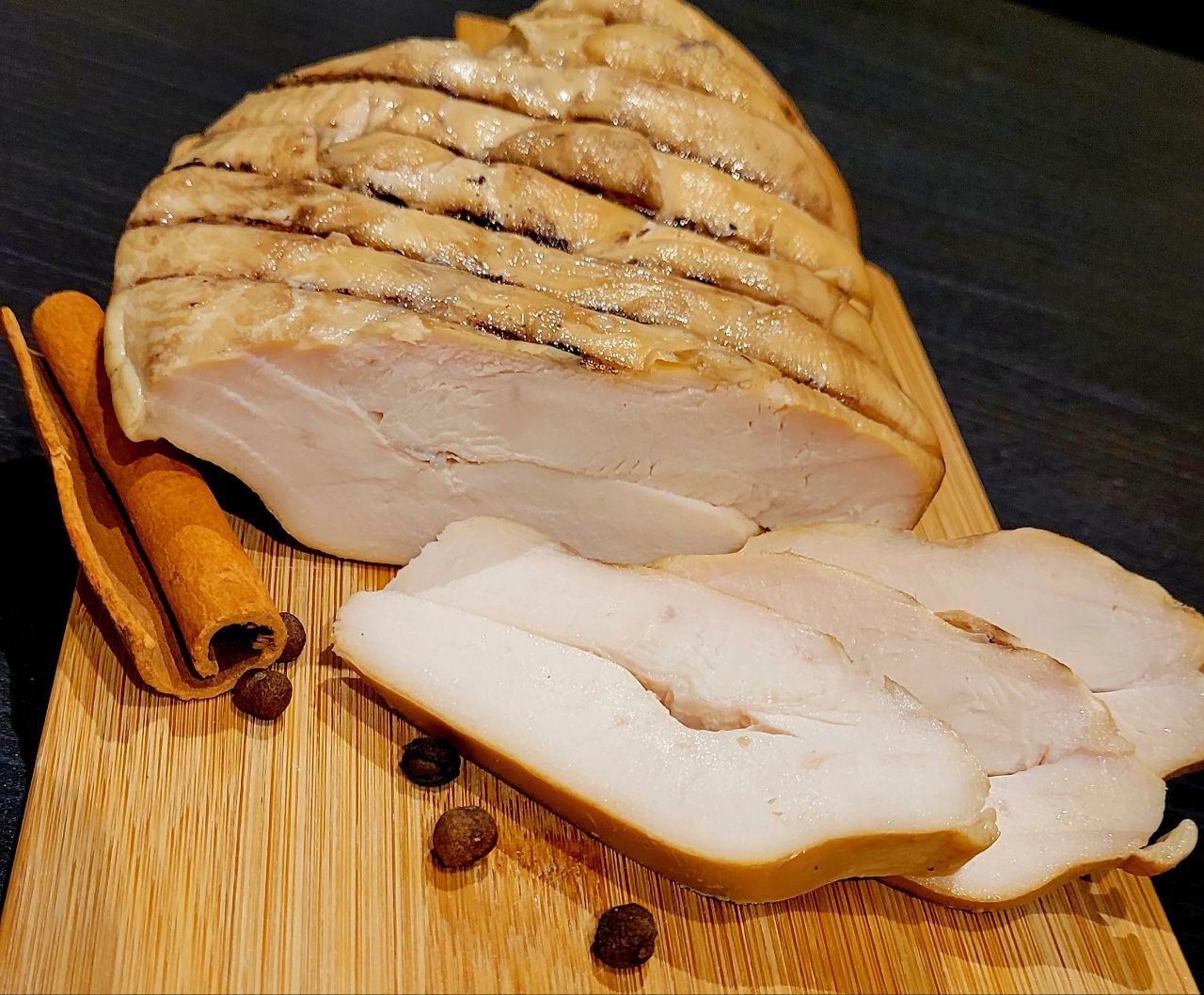 Hot smoked chicken fillet